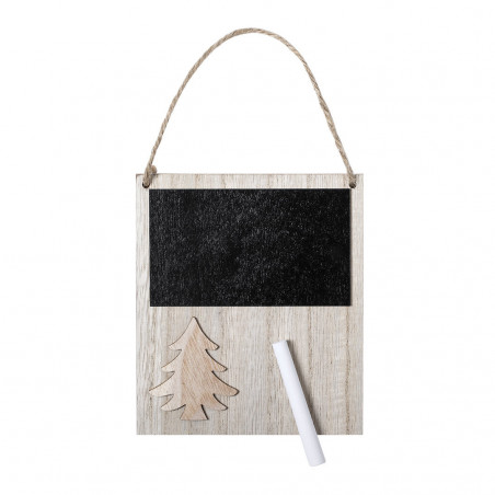 Pizarra navideña de madera en sobre personalizado para navidad