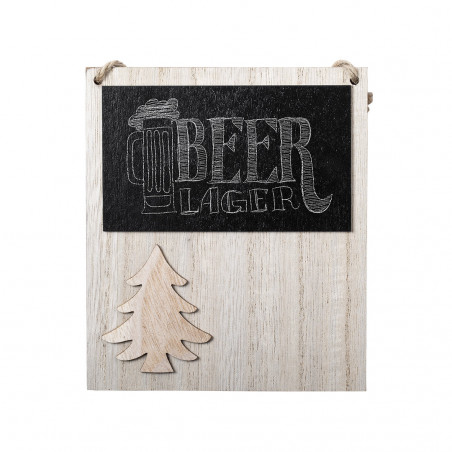 Pizarra navideña de madera en sobre personalizado para navidad