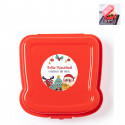 Sandwichera con adhesivo personalizado como detalle para la navidad para niños de infantil