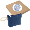 Detalles Invitados Monedero Azul en Caja de cartón Personalizada