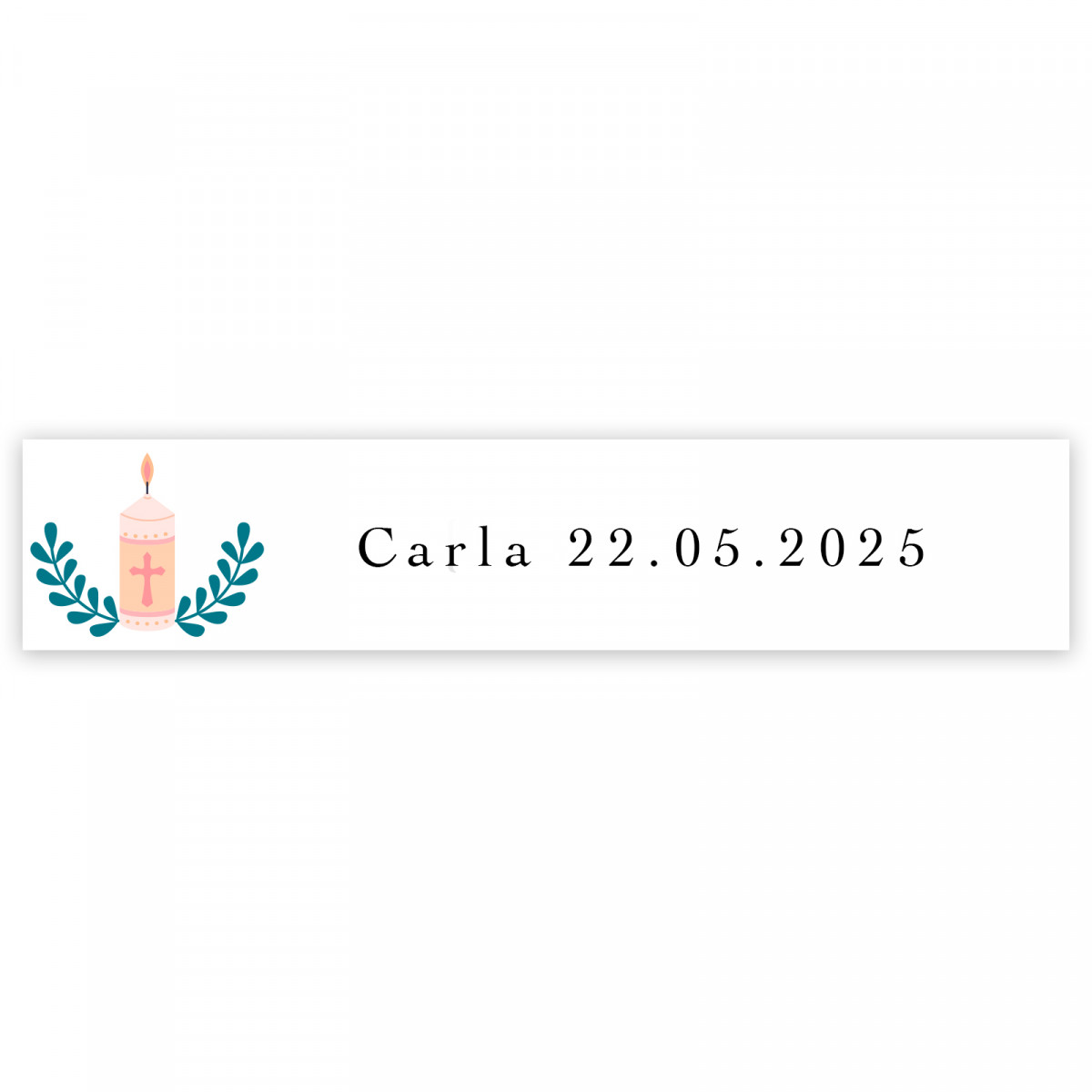 Adhesivo 5x1cm personalizable para primera comunión