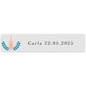 Adhesivo transparente 5x1cm personalizable para primera comunión