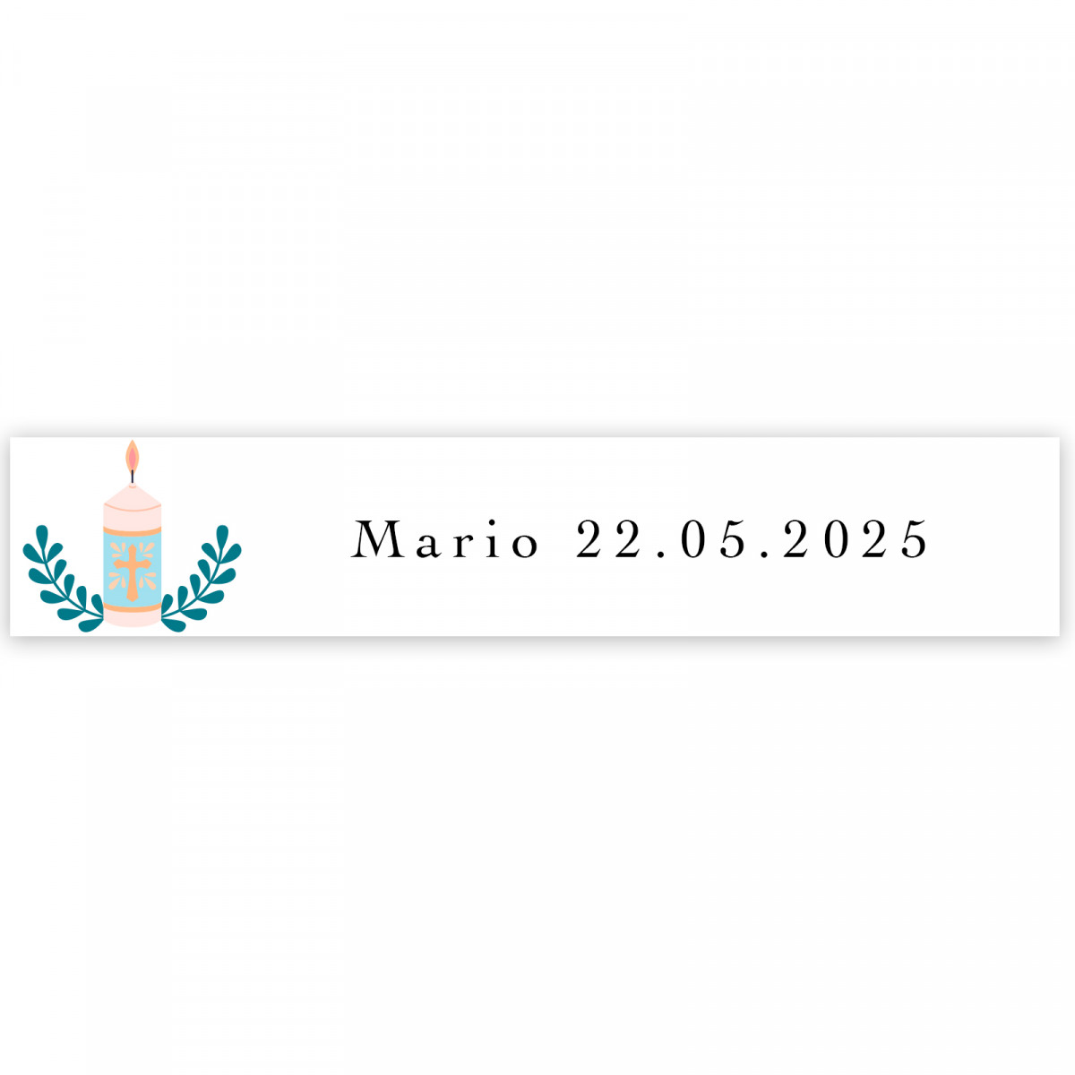 Adhesivo 5x1cm diseño para primera comunión