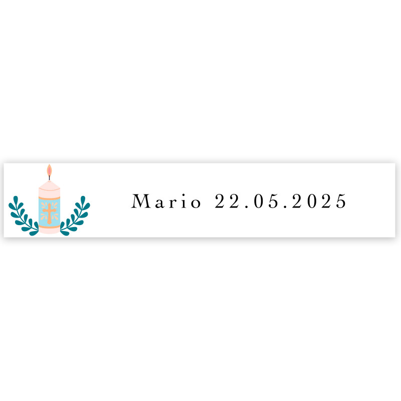 Adhesivo 5x1cm diseño para primera comunión