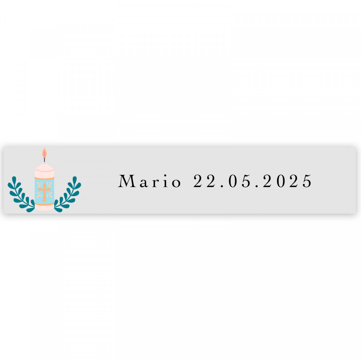 Adhesivo transparente 5x1cm diseño para primera comunión