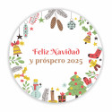 Adorno de navidad con semilla de flores en sobre verde personalizado para detalle