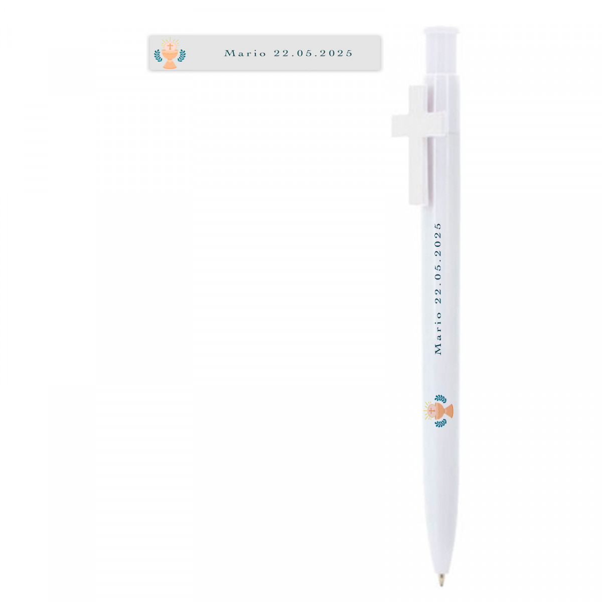 Bolígrafo personalizado con adhesivo para primera comunión