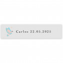 Bolígrafo blanco con cruz celeste para invitados