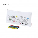 Estuche de navidad para colorear con ceras y etiqueta personalizada para regalar