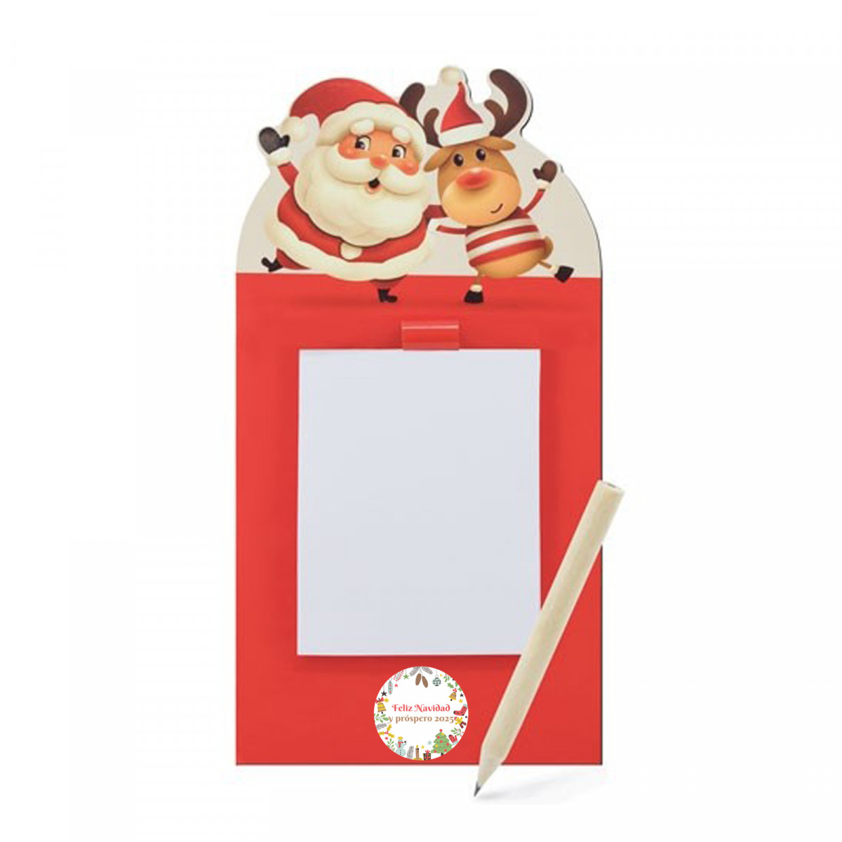Bloc de notas con imán de navidad con adhesivo personalizado