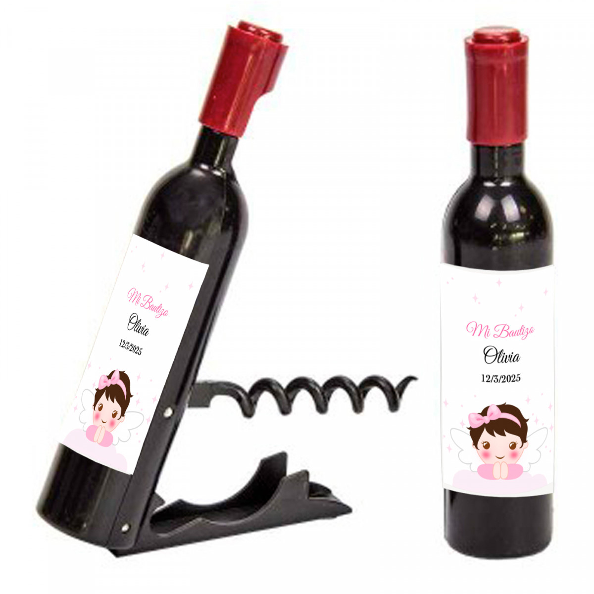Detalles Bautizo Personalizados Abridor de botellas de vino