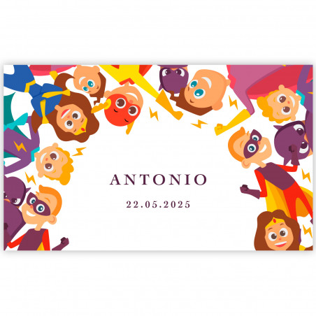 Bloc de post it con adhesivo superhéroes personalizable para detalles