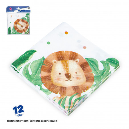 Servilletas animales acuarela para eventos