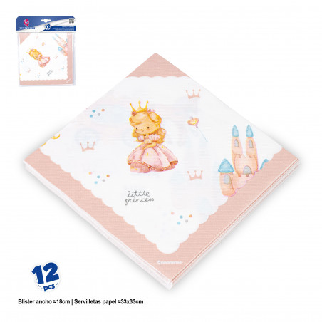 Servilletas diseño princesa para eventos