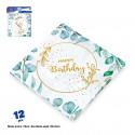 Servilletas happy birthday diseño floral para eventos