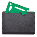 Multiherramienta azul en funda con adhesivo personalizado para comunión de niño
