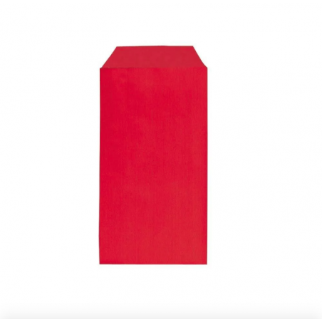 Sobre de presentación de papel kraft rojo 7x12