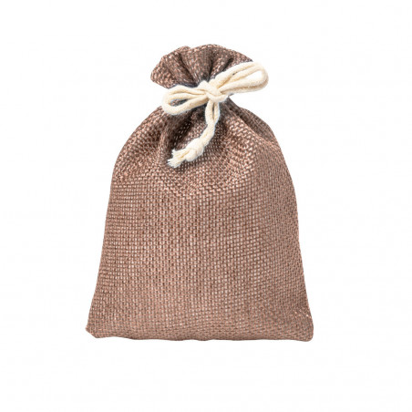 Cortapizzas de bambú en bolsa marrón y tarjeta personalizable para comunión de niño