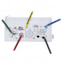 Estuche navideño para colorear con crayones y etiqueta con adhesivo personalizable para detalles