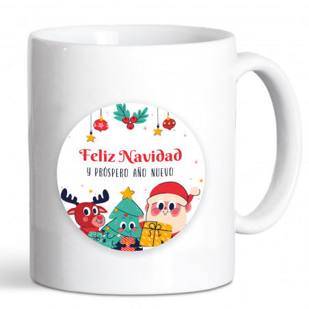 Taza de cerámica personalizada con peluche reno para detalles