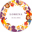 Sandwichera con adhesivo personalizado superhéroes para detalles