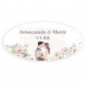 Bloc notas adhesivas eco con romántico adhesivo para detalles bodas