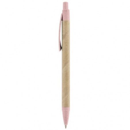 Bolígrafo eco con adhesivo paloma rosa transparente para detalles