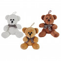 Oso de peluche para colgar y bombones de chocolate corazón en caja con virutas personalizada para san valentín