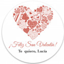 Taza corazón con adhesivo personalizable para detalles