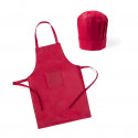 Delantal y gorro de cocina en bolsa con adhesivo personalizable para detalles