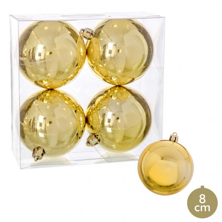 Bolas de oro con brillo para decoración navidad
