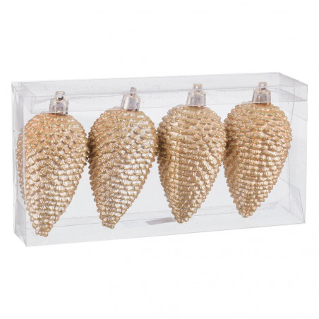 Colgante piña oro para decoración navideña