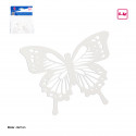 Mariposas decorativas blancas troquelados 6 unidades