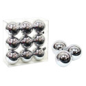 Bolas plateadas con brillo para decoración navideña