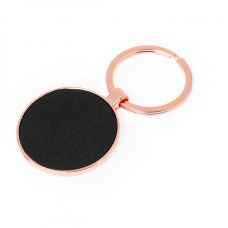 Llavero oro rosa personalizado con adhesivo para detalles de boda