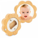 Abridor de bambú diseño flor personalizado con foto para regalos