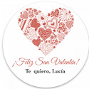 Espejo plegable rojo con adhesivo personalizable romántico de corazón para regalar