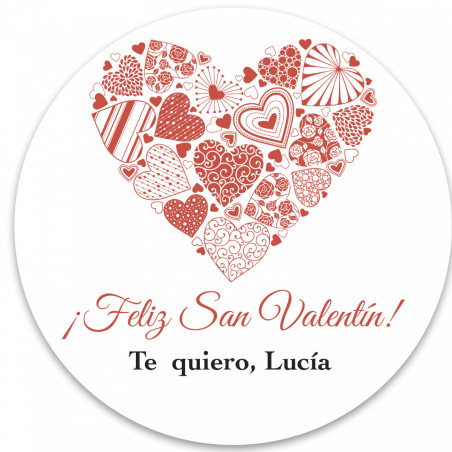 Espejo plegable rojo con adhesivo personalizable romántico de corazón para regalar