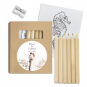 Set para colorear infantil personalizado con adhesivo de boda