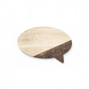 Imán de madera con adhesivo personalizado en sobre para detalles bautizos