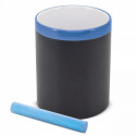 Lapicero con pizarra y tiza azul con tarjeta de niño de comunión y caja con adhesivo