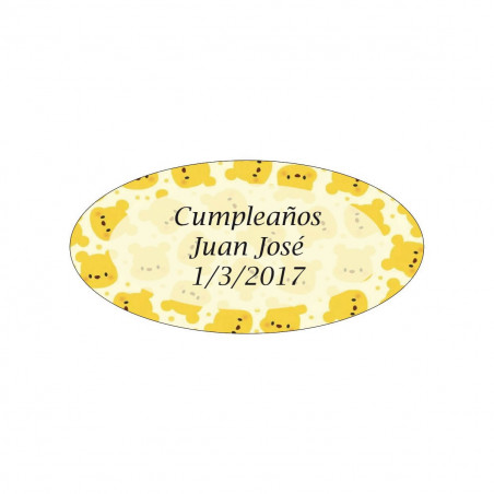 Porta sándwiches amarillo con adhesivo personalizado para regalos