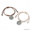 Pulsera paloma de la paz en caja de madera con adhesivo de bebé para bautizos