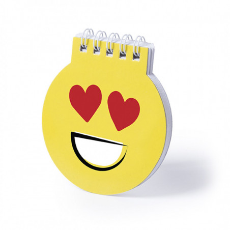 Libreta emoji corazones con lápiz con goma de borrar divertidas para detalles