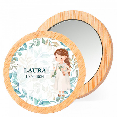 Regalos Comunión Niña Personalizados Espejo de Bambú