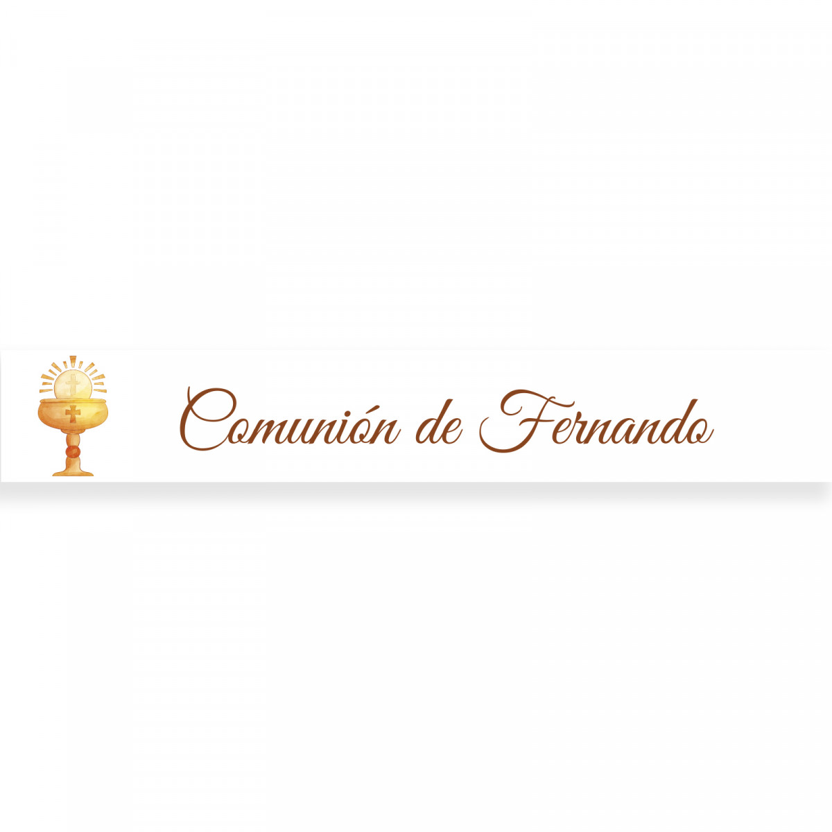 Adhesivo de comunión 5x1 personalizado cáliz para detalles