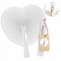 Pai Pai en forma de corazón blanco con etiqueta personalizada para Bodas