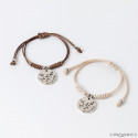 Pulsera de comunión paloma de la paz en bolsa verde agua con adhesivo personalizable