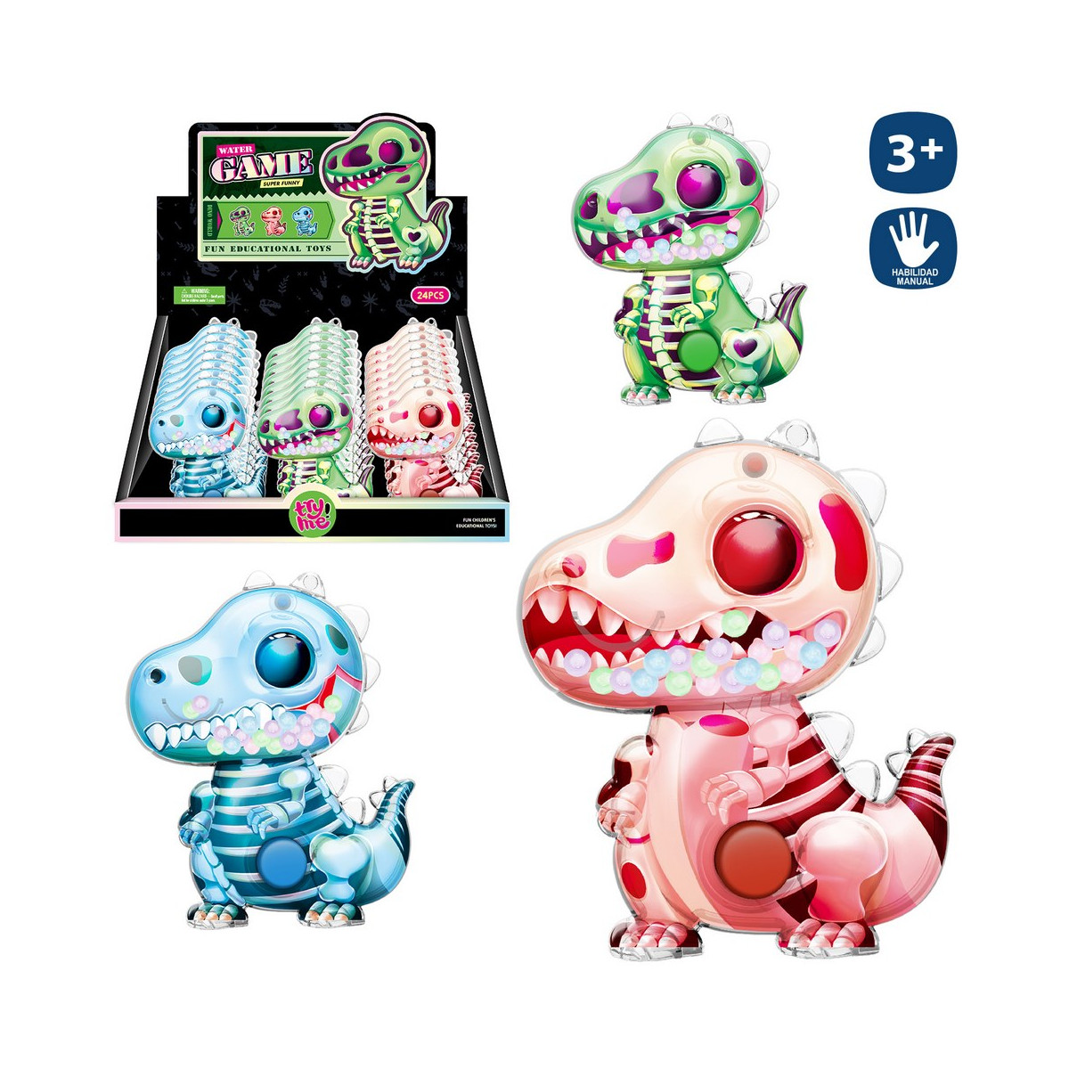 Juego de agua habilidad diseño dinosaurio de color para detalles