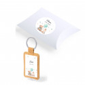 Llavero de corcho con linterna para regalo de bautizo